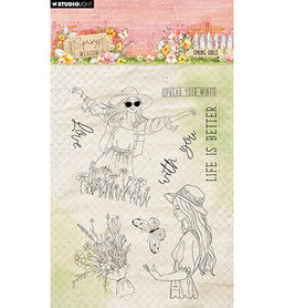 Studio Light Clear Stamp Spring Girls Spring Meadow nr.772