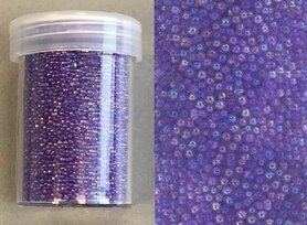 Hobby Crafting Fun Mini pearls (zonder gat) 0,8-1,0mm regenboog paars 22 gram 