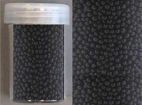 Mini pearls (zonder gat) 0,8-1,0mm zwart 22 gram 