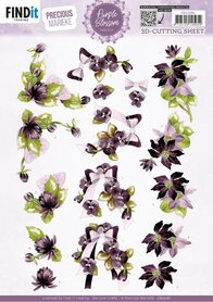 3D Cutting Sheet - Precious Marieke - Purple Blossom - Purple