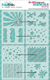 CarlijnDesign stencil ATC achtergrondjes