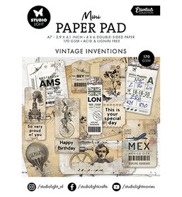 Studio Light Mini Paper Pad Vintage Inventions Essentials nr.302