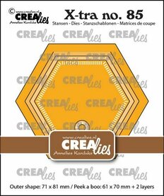 Crealies Xtra Kiekeboe zeshoek 
