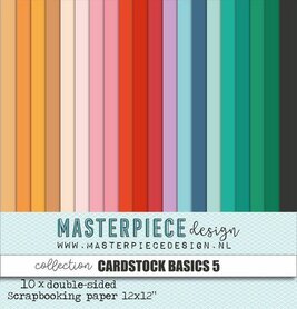 Masterpiece Papiercollectie Cardstock Basics #5 30,5x30,5 cm 10vl  
