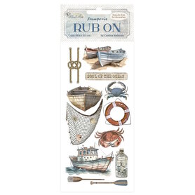 Stamperia Silent Sea Rub-On 4x8,5 Inch Boat 