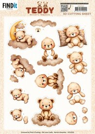 3D Cutting Sheet - Berries Beauties - Teddy - Clouds