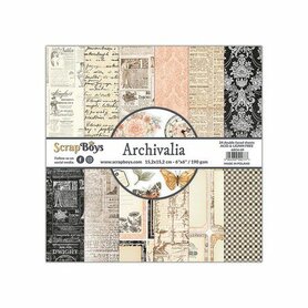ScrapBoys Archivalia paperpad 24 vl+cut out elements 15,2cmx15,2cm