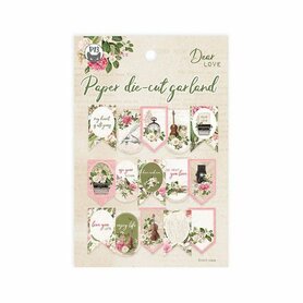 Piatek13 - Paper die cut garland Dear Love 15St 