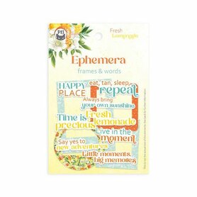 Piatek13 - Ephemera set Frames and Words Fresh lemonade 12St 
