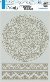 Pronty Chipboard mandala & borders By Jolanda A5  by Jolanda
