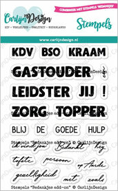CarlijnDesign Clear stamp Bedankjes add-on