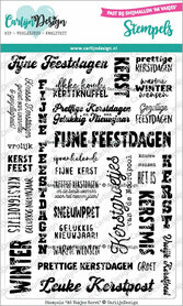 CarlijnDesign Clear stamp A6 vakjes Kerst