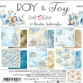 Craft O Clock Set of Papers 15x15 cm Boy & Toy