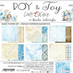 Craft O Clock Basic Paper Pack 20x20 cm Boy & Toy