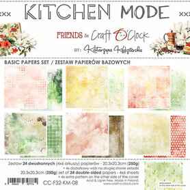 Craft O Clock Basic Paper Pack 20x20 cm Kitchen Mode