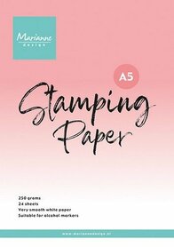 Marianne Design Stamping Paper - wit glad A5 CA3195 