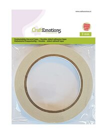 CraftEmotions dubbelzijdig klevend tape 3 mm 20 MT 