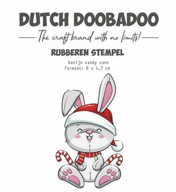 Dutch Doobadoo Rubber stempel Konijn candy cane 497.004.017