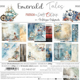 Craft O Clock Paper Pack 20x20 cm Emerald Tales