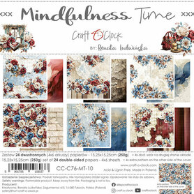 Craft O Clock Set of Papers 15x15 cm Mindfullness Time