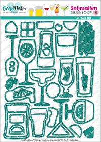 CarlijnDesign snijmallen Bier, wijn & cocktails XL