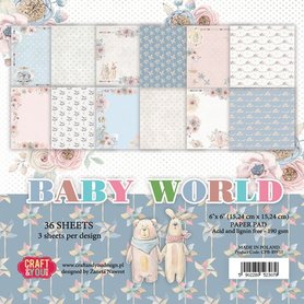 Craft&You Baby World small paper pad 6x6 36 vel 