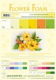 LeCrea - Flower Foam assort. 4, 6 vel A4 geel 0.8mm 