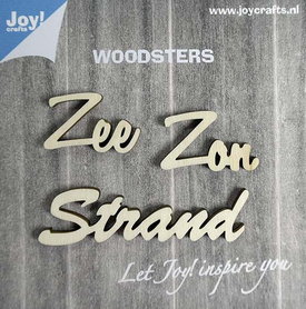 Joy! Woodsters houten woorden (3) zee zon strand 6320/0004