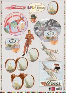 Marianne Design 3D Knipvellen It‘s a men‘s world 2 A4 EWK1229