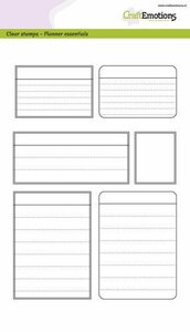 CraftEmotions clearstamps A5 - Planner essentials - kaders