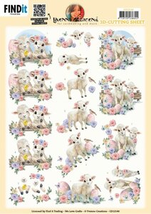 3D Cutting Sheet - Yvonne Creations - Easter Lamb