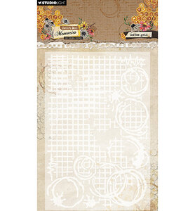Studio Light Embossing Folder Coffee Grid Sweet Bee Memories nr.30
