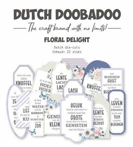 Dutch Doobadoo Floral Delight Dutch die-cuts 22st labels (NL) 474.007.033