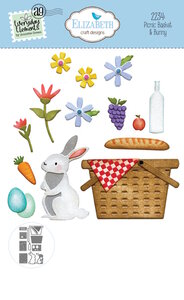 Elizabeth Craft Designs Sunny Days Die Picnic Basket & Bunny 