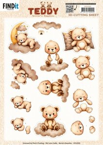 3D Cutting Sheet - Berries Beauties - Teddy - Clouds