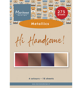 Marianne Design Cardstock Hi Handsome! - metallics PK9210