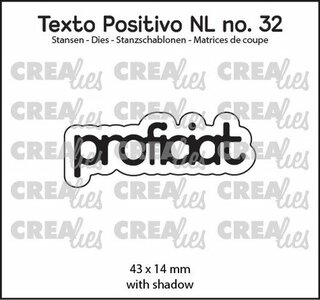 Crealies Texto Positivo proficiat - NL 