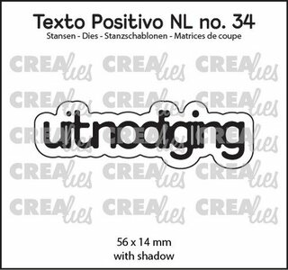 Crealies Texto Positivo uitnodiging - NL 