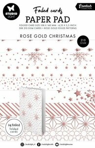 Studio Light Foiled Cards Rosegold patterns Essentials nr.223 