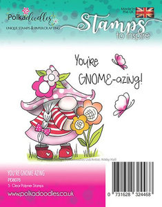 Polkadoodles stamp Gnome-azing